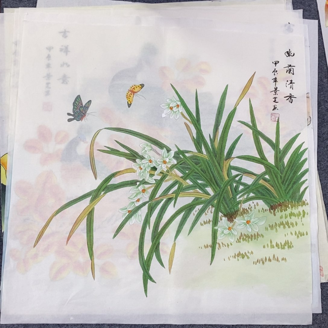 国画尺寸68✖️68工笔手绘斗方