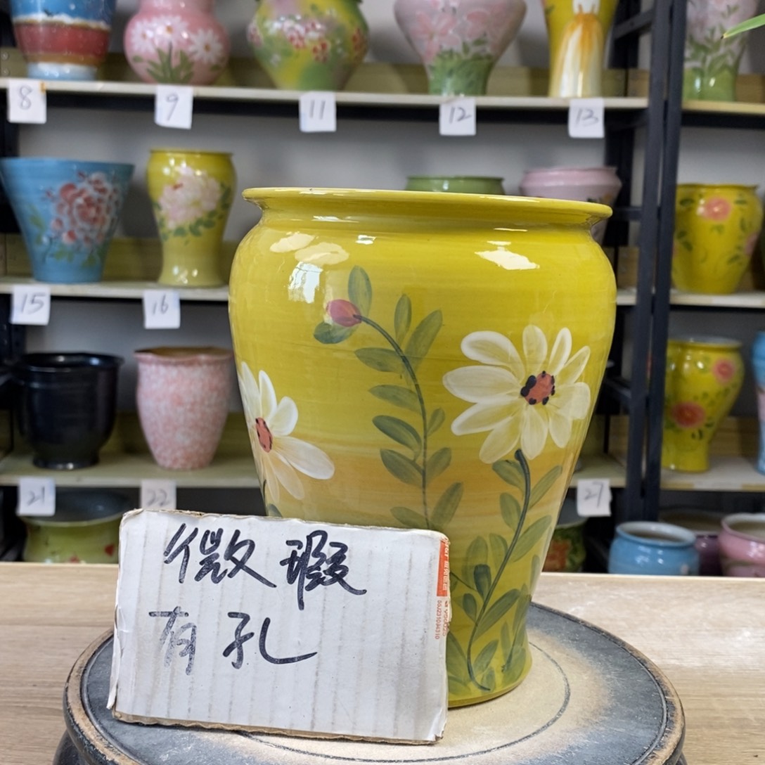 景德镇手工手绘陶瓷花盆