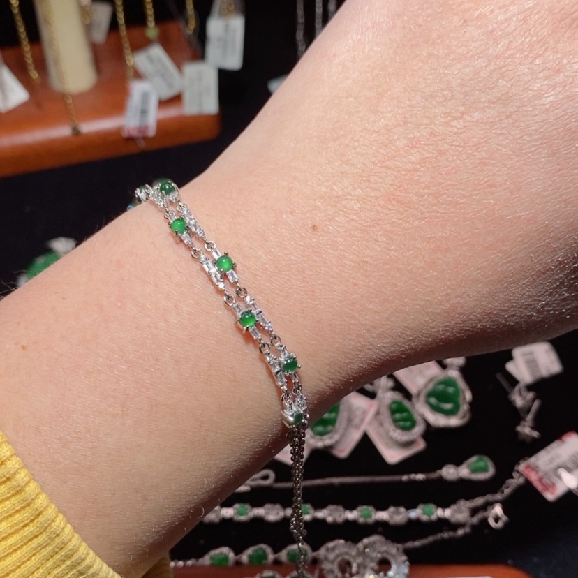 【闪购商品】翡翠颈饰银S925镶嵌24656