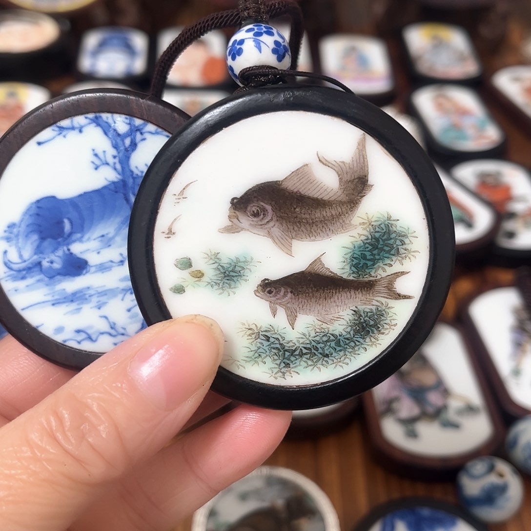 瓷片?**安瓷片挂件两个