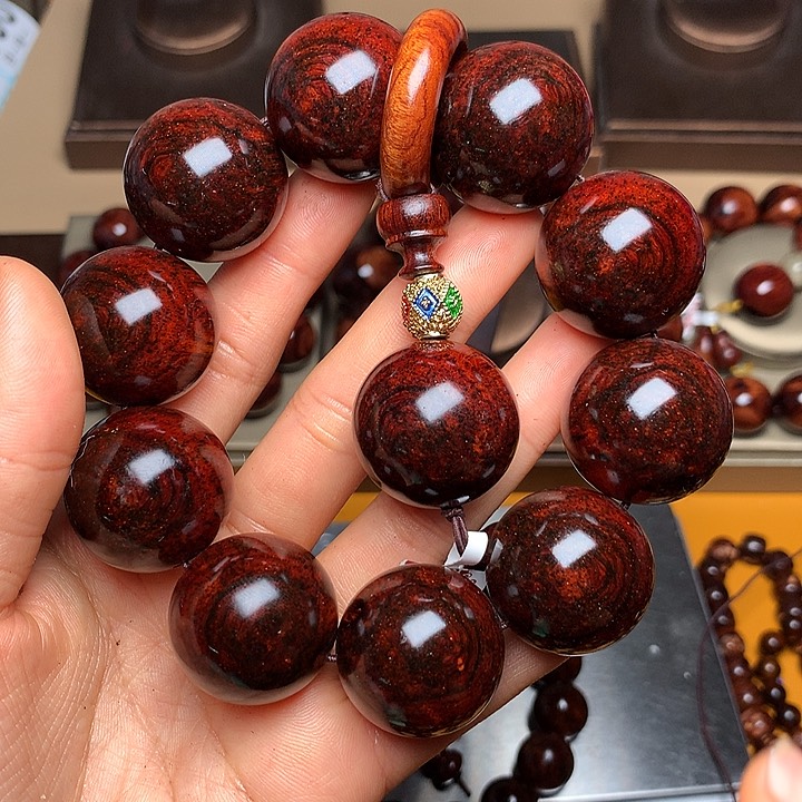 花梨木类手串/手链黄花梨风化料老挝花梨土埋料2.5