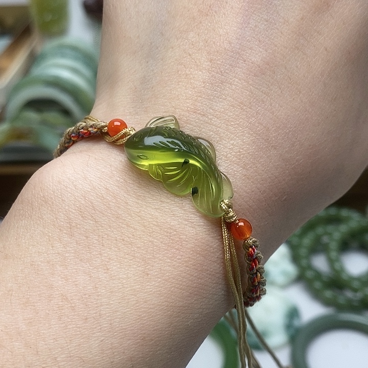 蛇纹石玉手链未镶嵌