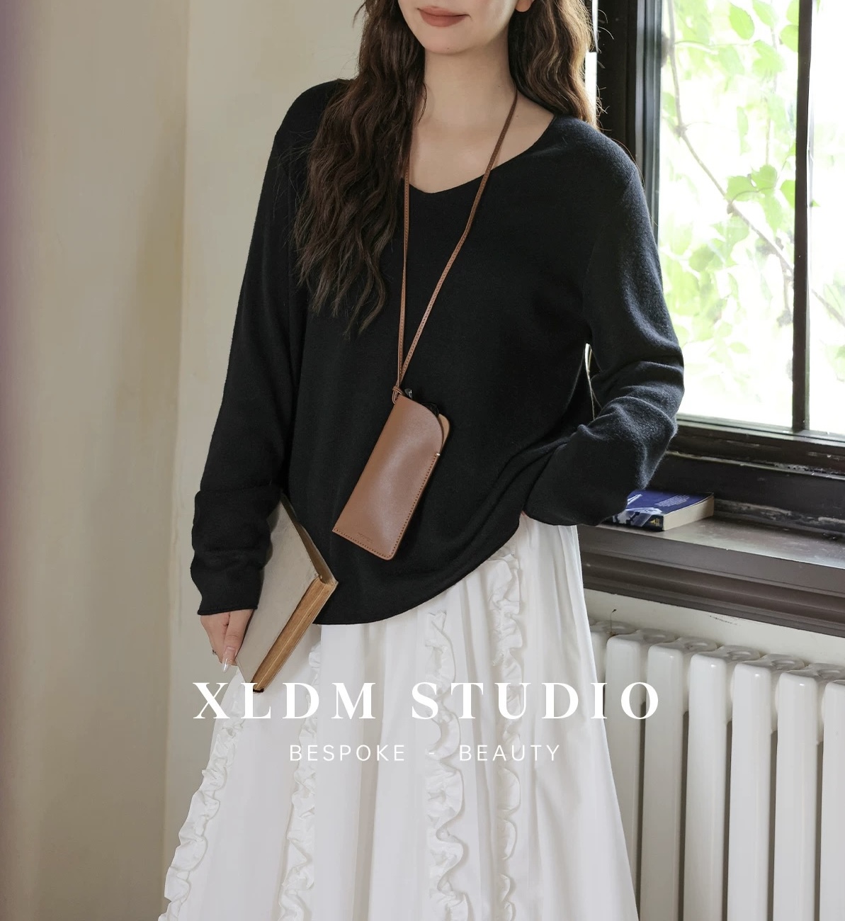 3780大码女装2025春季新款V领时尚百搭宽松显瘦纯色内搭毛针织衫·