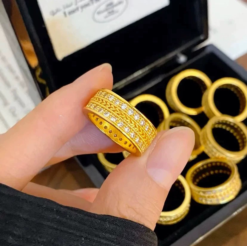 足银戒指 麦穗戒指款时尚情侣指环