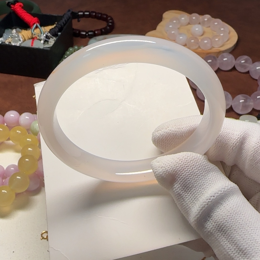 玛瑙合金手镯58正圈