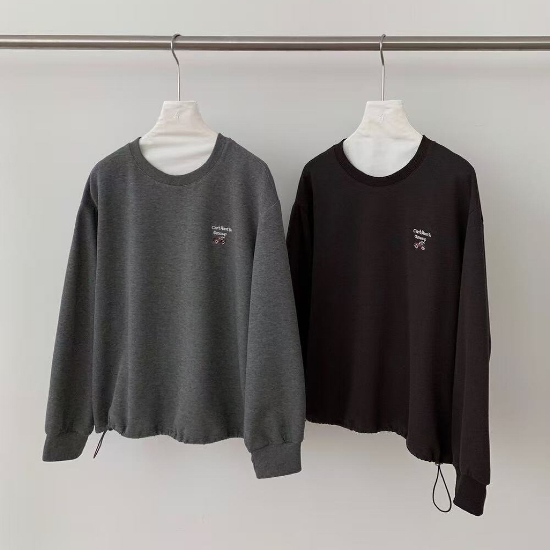 anna@152181 韩系简约卡通刺绣圆领长袖T恤 12-7