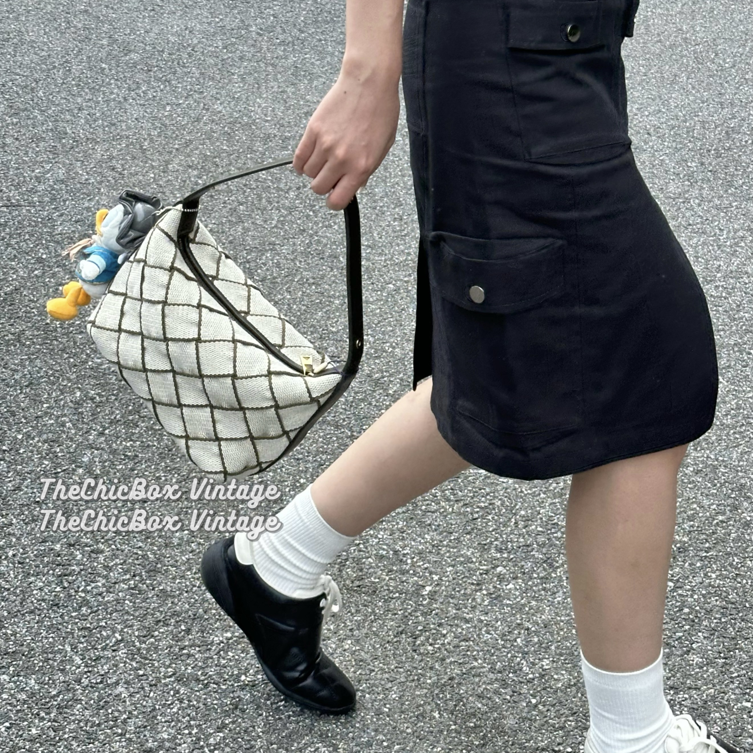95新 BOTTEGA VENETA/葆蝶家 24fw帆布miniWallace饭盒包