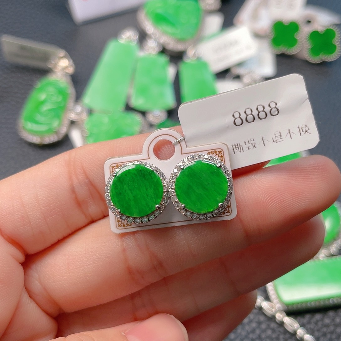 【闪购商品】翡翠吊坠(不含链)银S925镶嵌