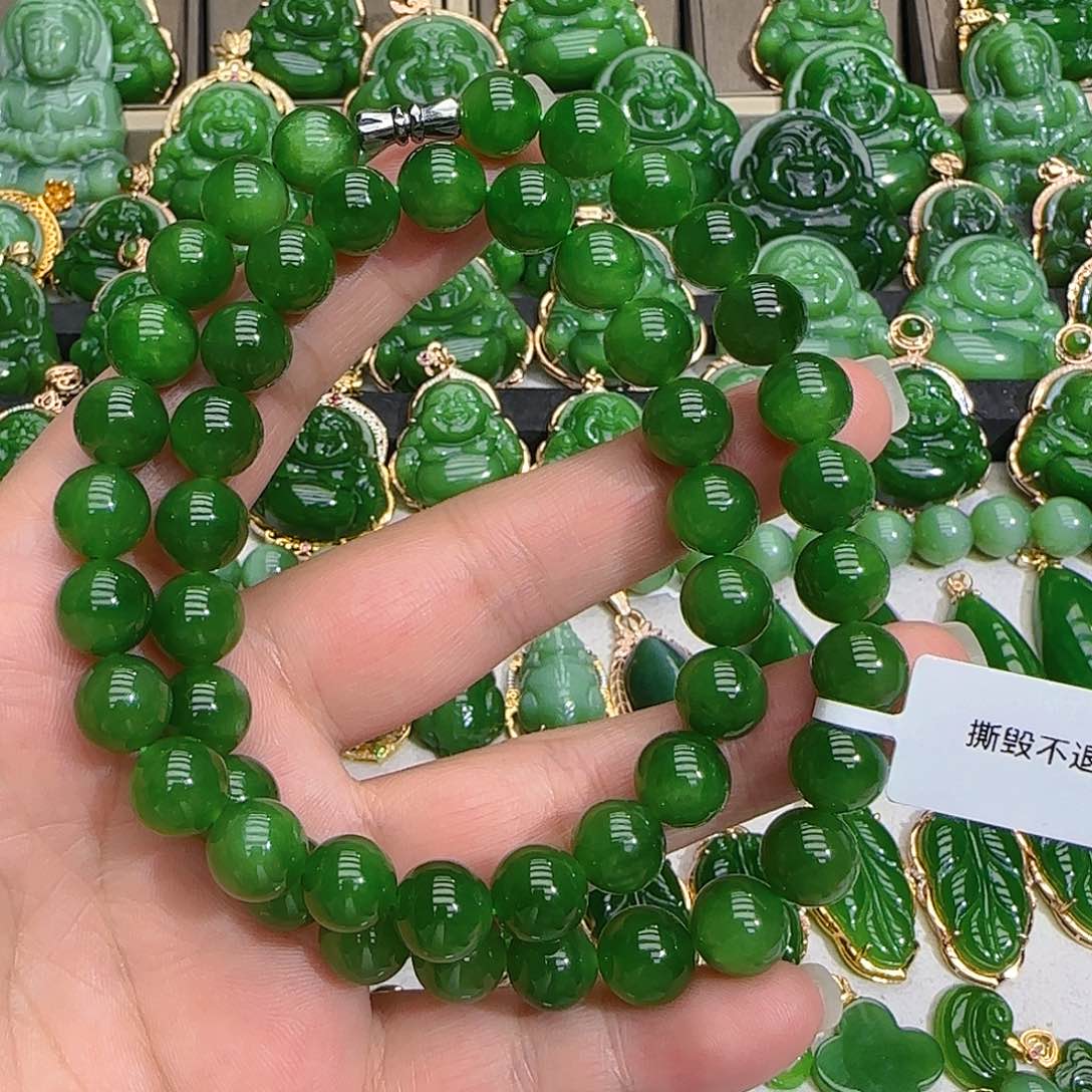 和田玉（碧玉）项链未镶嵌