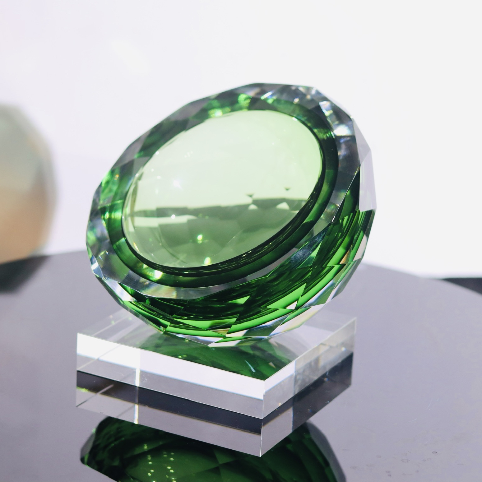 晶莹琉璃【时空钻面系列】现代轻奢简约高档水晶琉璃摆件