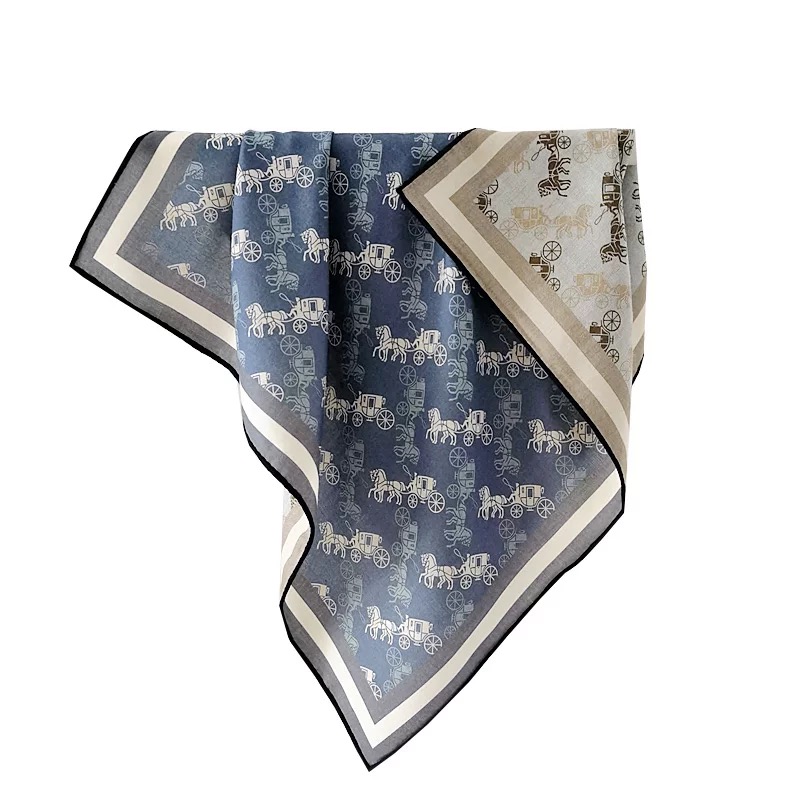 P12【米蓝马车】新款丝毛双面85*85围巾方巾