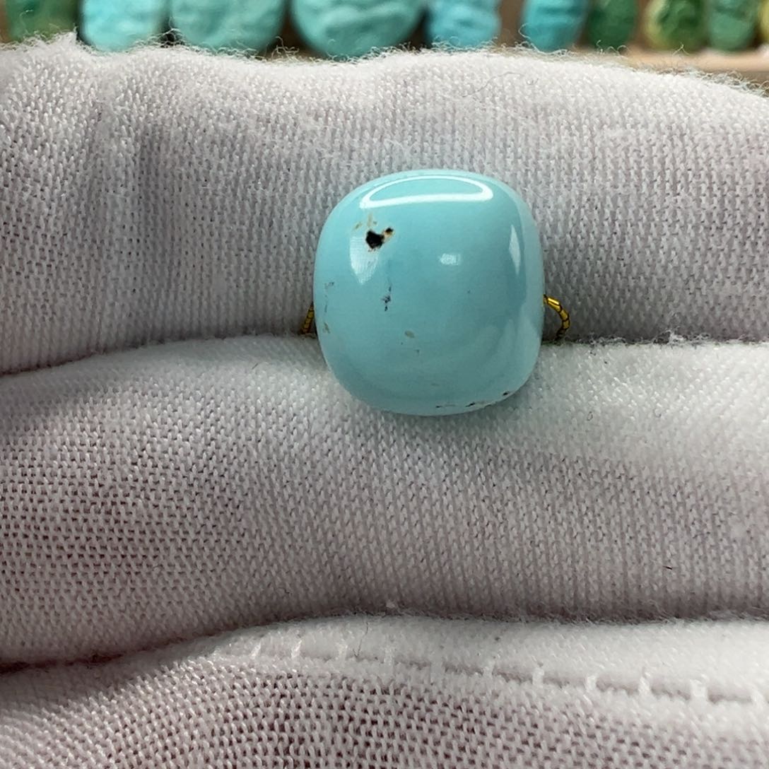 未镶嵌绿松石老型珠11.5x10.5mm