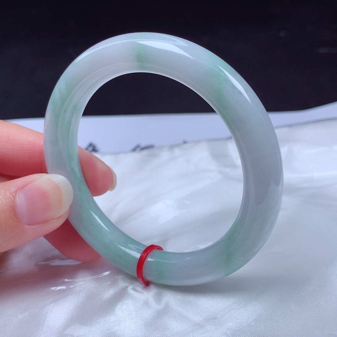 翡翠未镶嵌手镯54圆条y562416