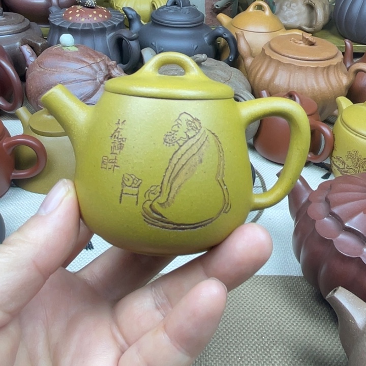 紫砂茶壶紫砂壶黄金段高瓢80cc