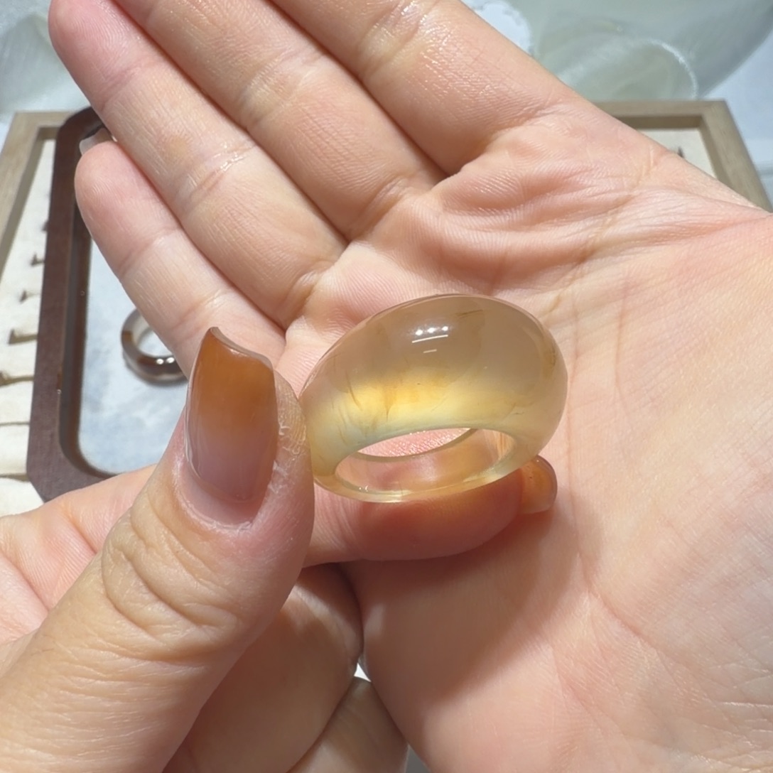 富***于玛瑙/玉髓未镶嵌戒指港19