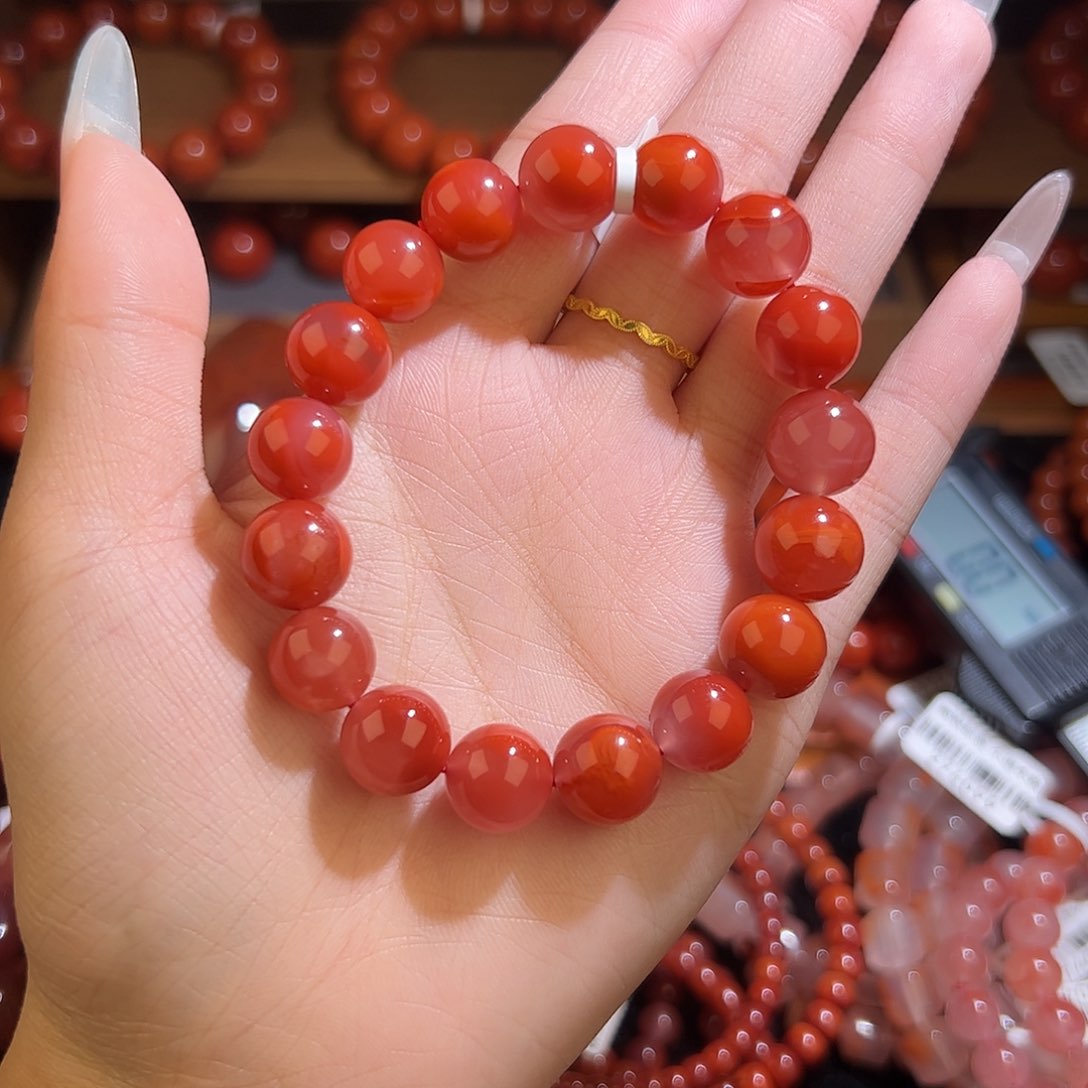 南红玛瑙手链未镶嵌11mm275