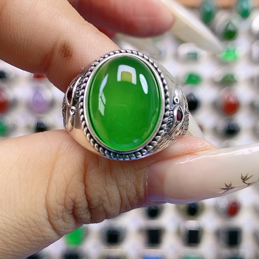 【闪购商品】玛瑙/玉髓戒指银S925镶嵌