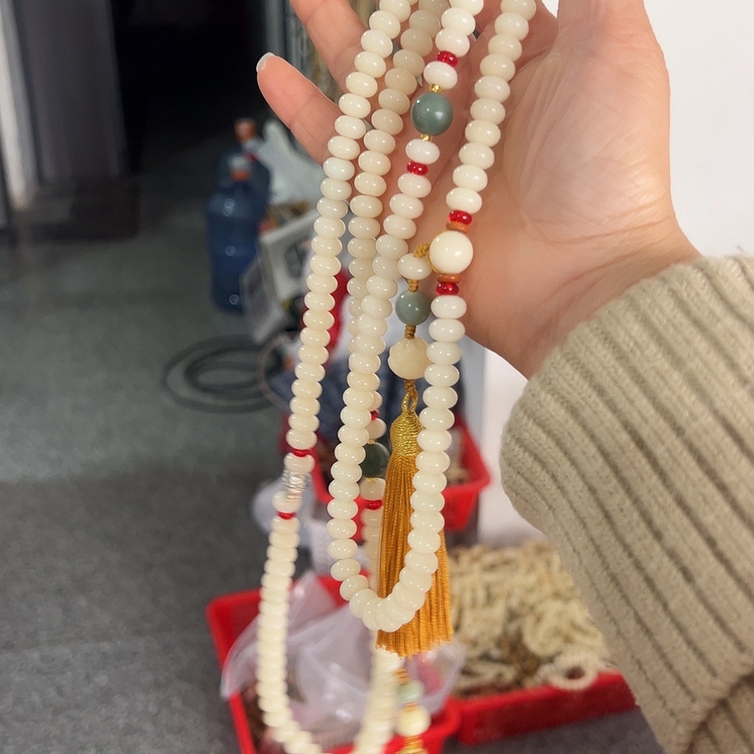 白玉菩提吊坠6×90