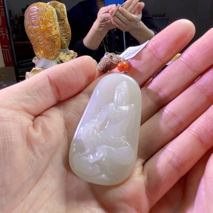 和田玉吊坠(不含链)未镶嵌