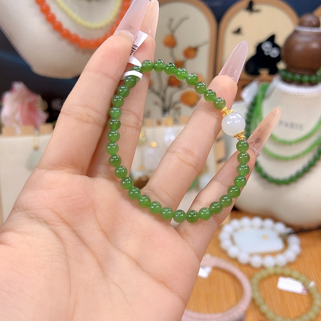 和田玉未镶嵌手链sj