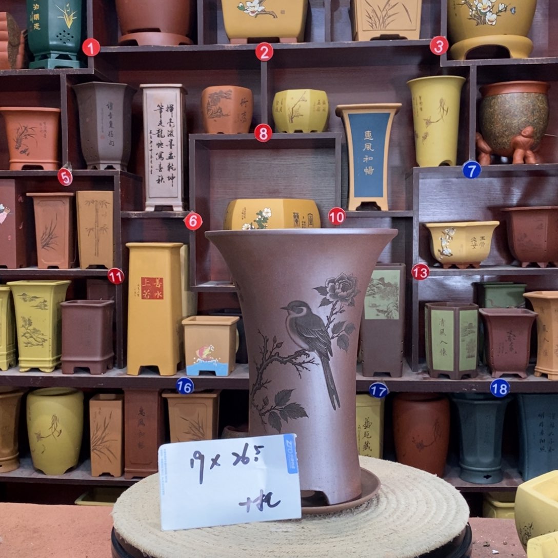 紫砂艺术紫砂花盆