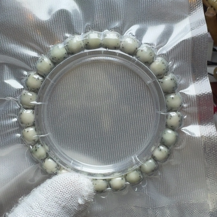 星月菩提手串隔****棍5号车尺寸9.8石玉糯冰河豚单圈