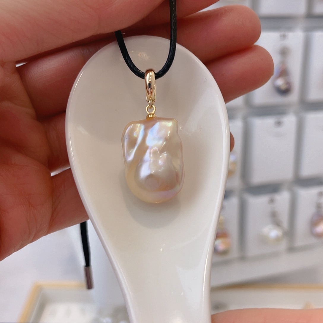 淡水珍珠颈饰银S925镶嵌