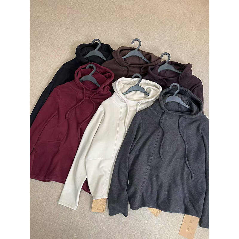 DaoZi/丹丹 经典时尚连帽发热德绒长袖外套卫衣25150