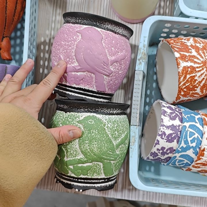 陶吸水透气的白陶花盆凑满12发货