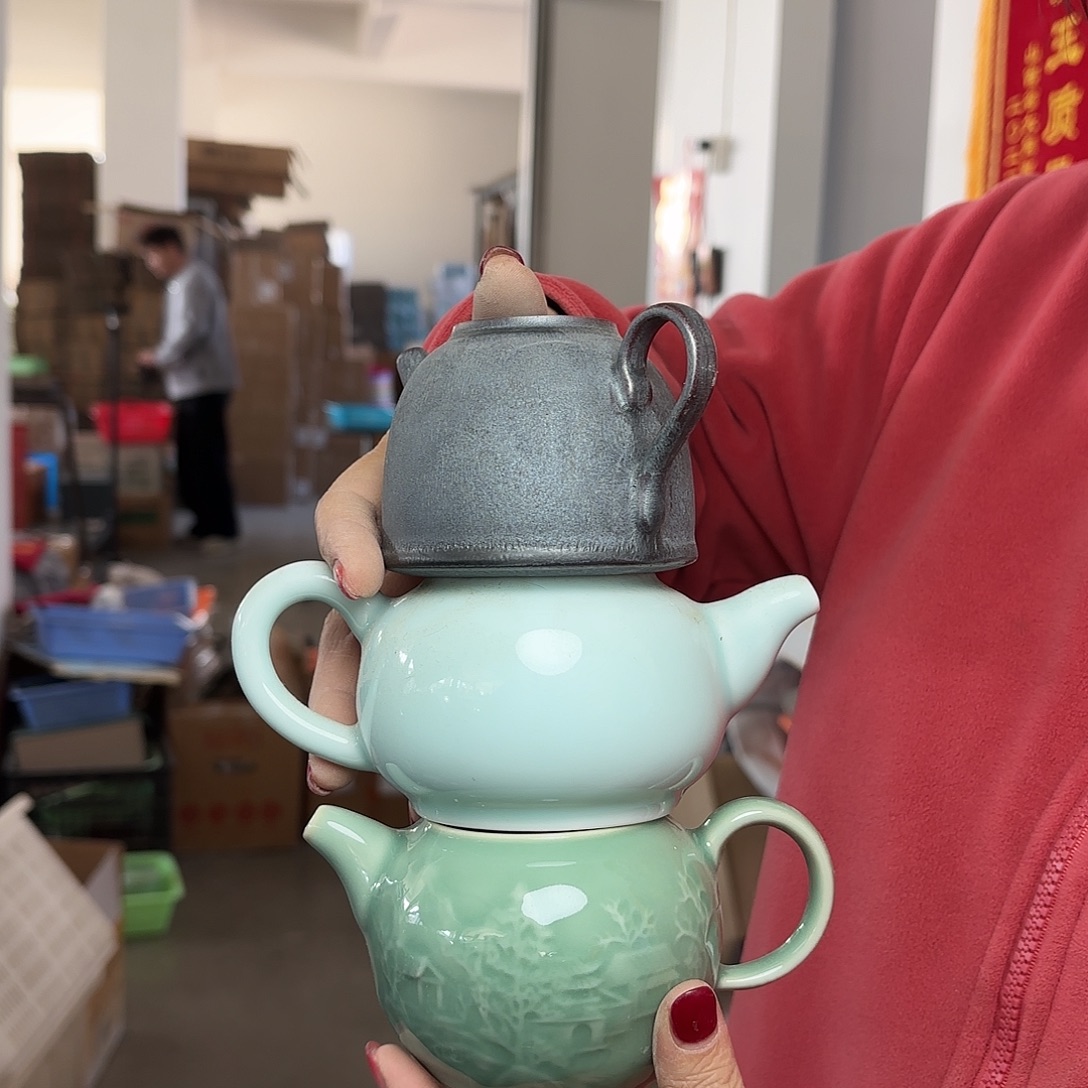 龙泉云间青瓷小米茶器