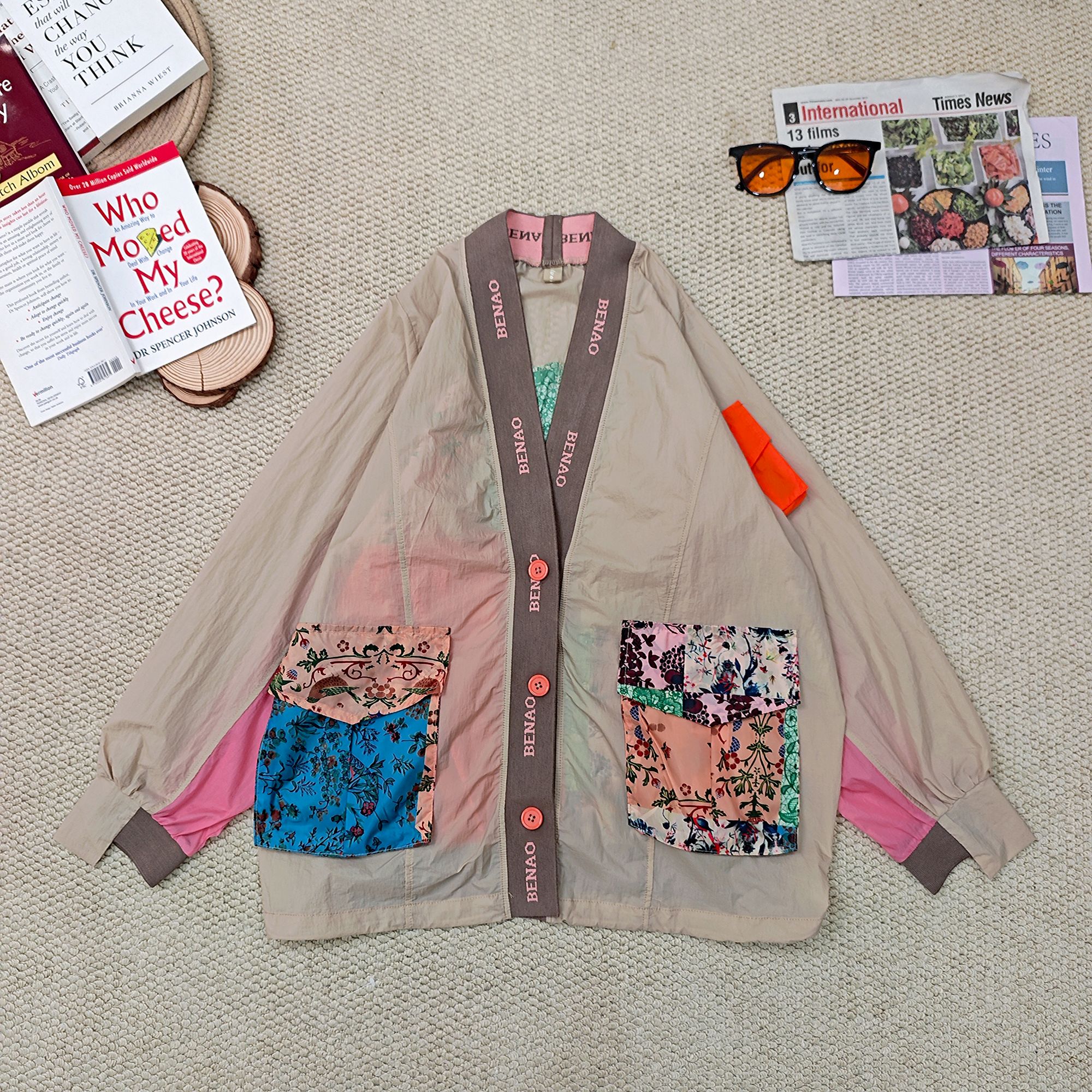 2025夏季新款休闲宽松拼色防晒长袖外套2722