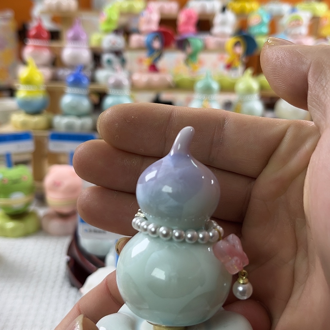 陶景德镇陶瓷底座转转上紫下蓝