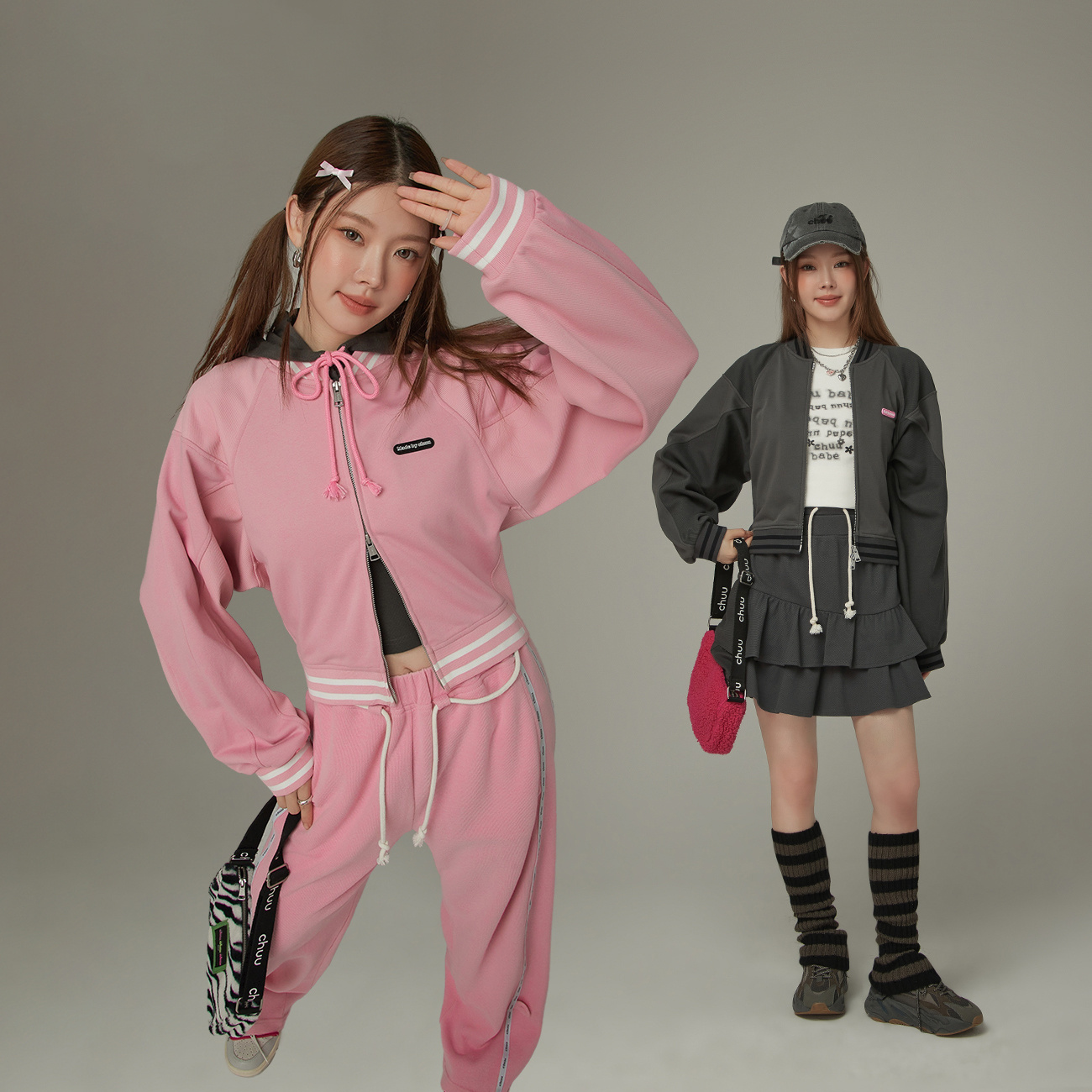 【毛毛专属】CHUU学院风撞色棒球服通勤休闲外套-F