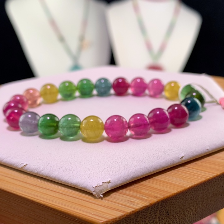 双色碧玺手链未镶嵌