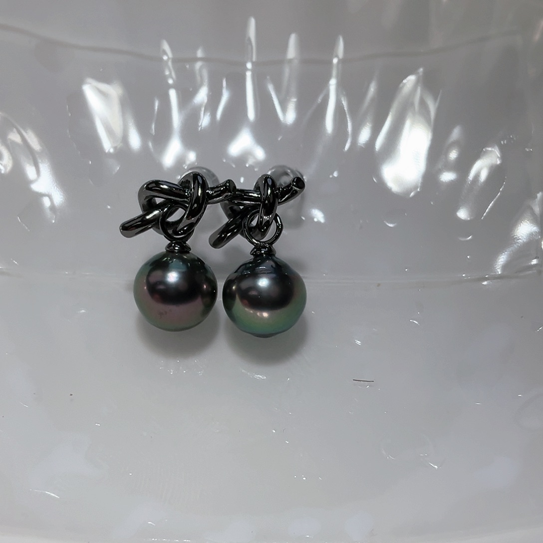 海水珍珠耳饰银S925镶嵌