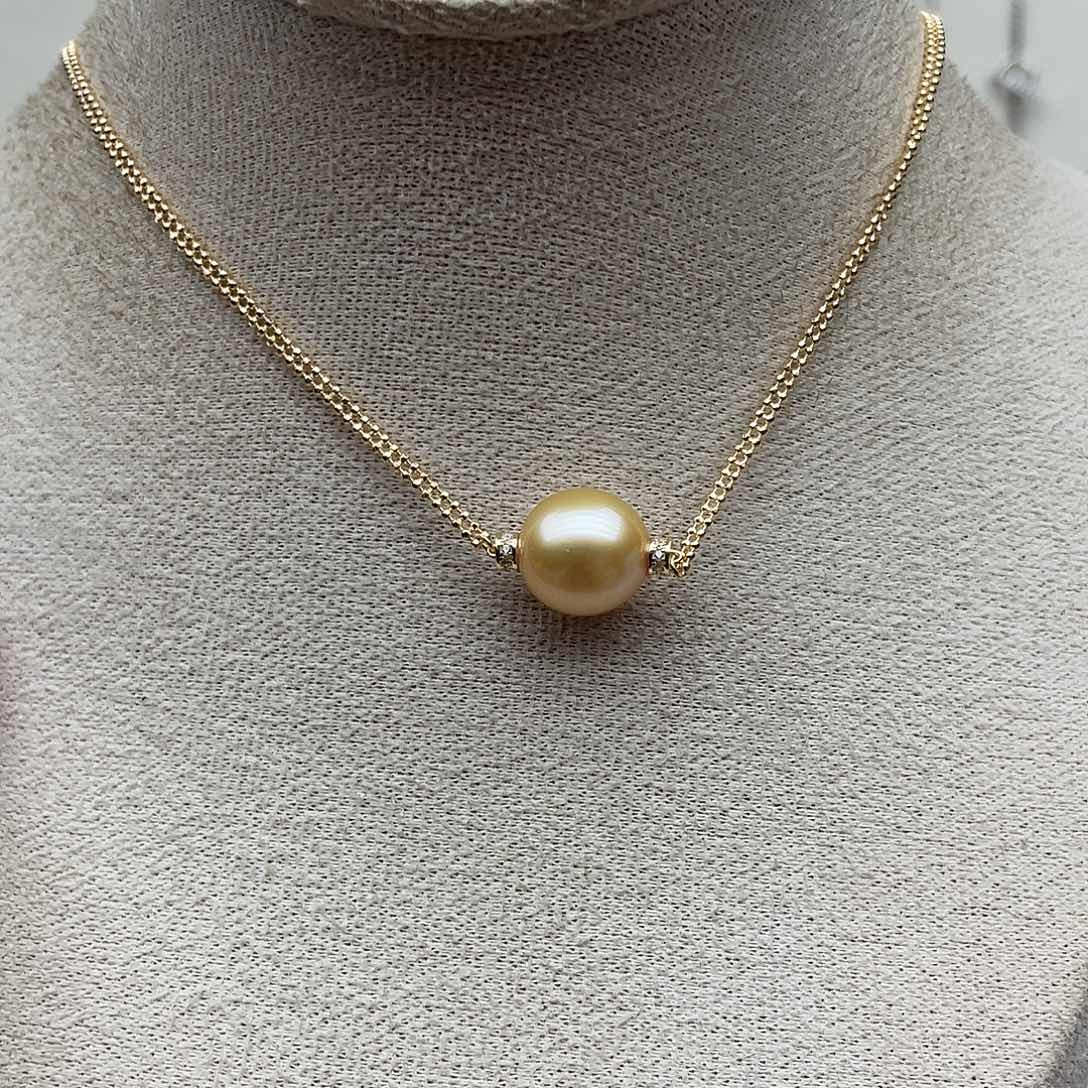 银S925镶嵌海水珍珠套链102