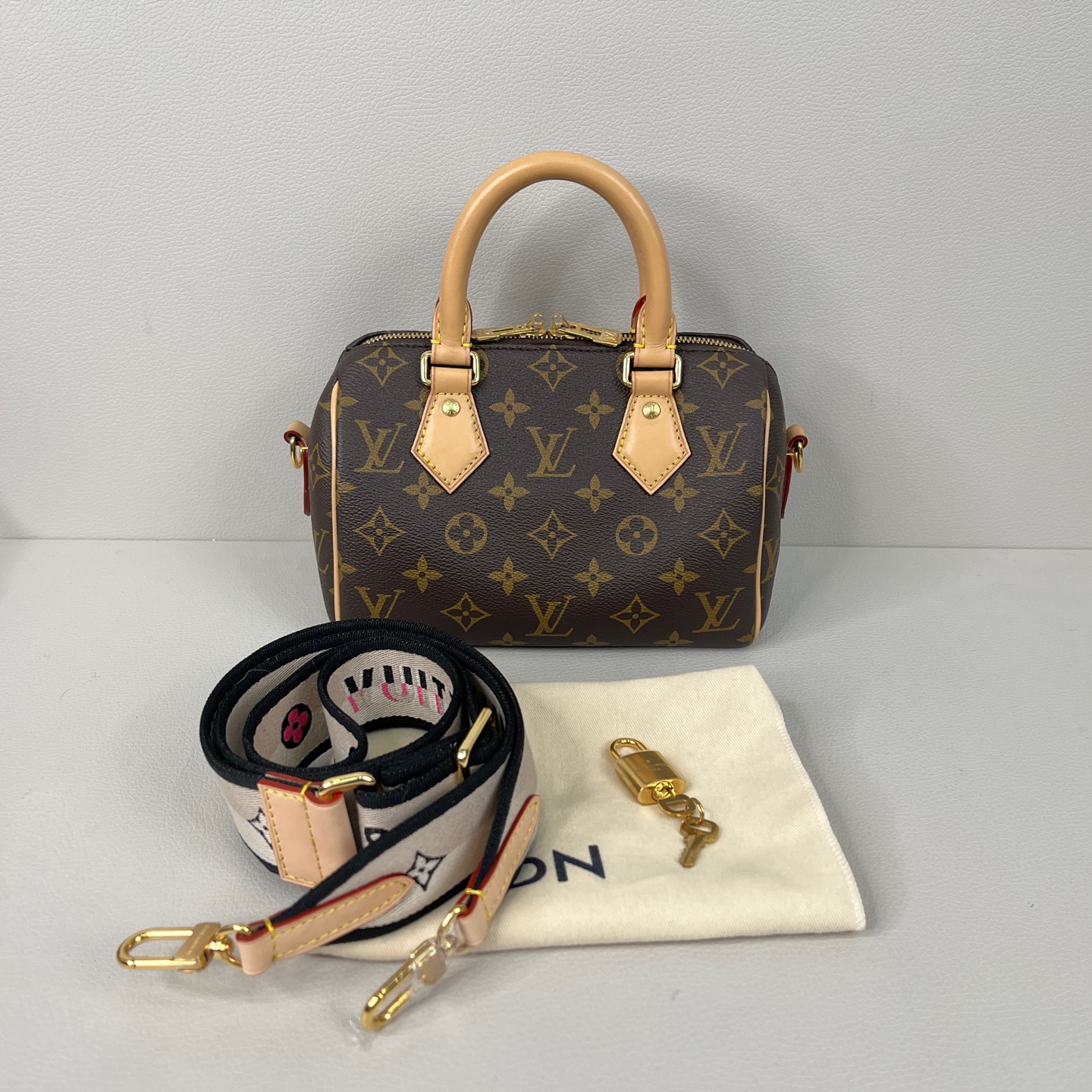 95新 LouisVuitton/路易威登 Speedy20 芯片款可调节肩带6039