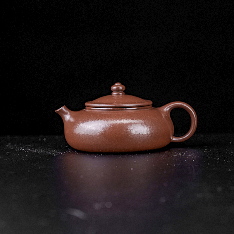 【寒江】 原矿紫朱泥  100cc 手工制作  宜兴紫砂壶