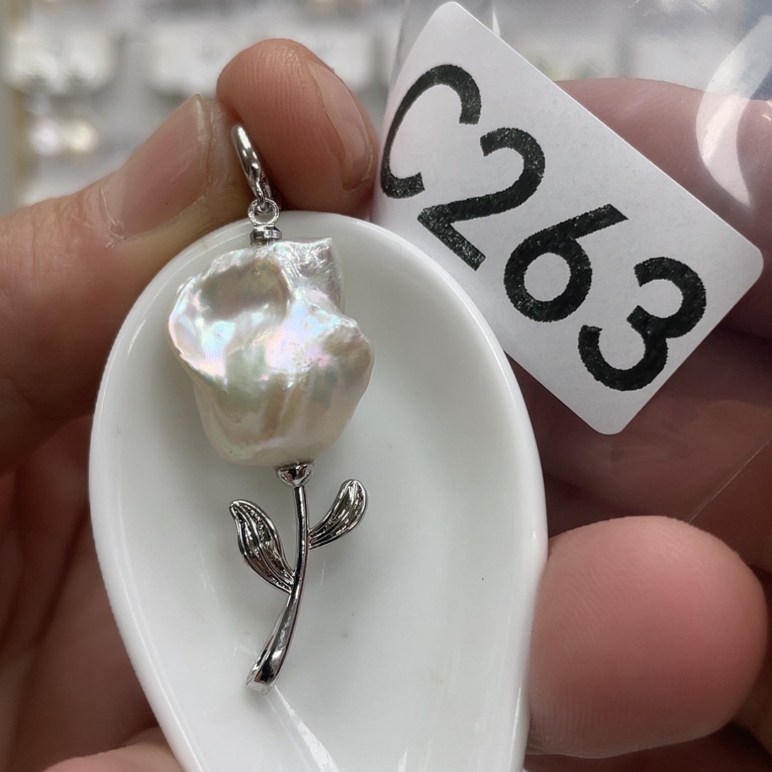 淡水珍珠颈饰银S925镶嵌