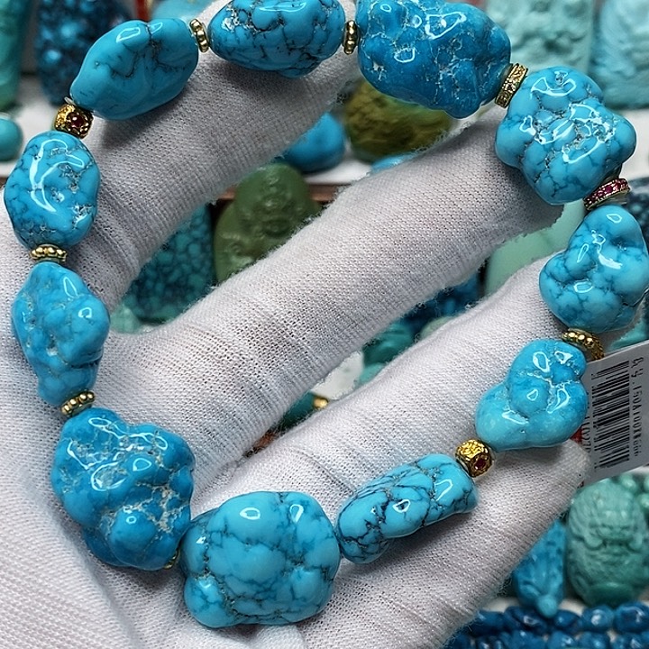 绿松石未镶嵌天然原矿 地大质检