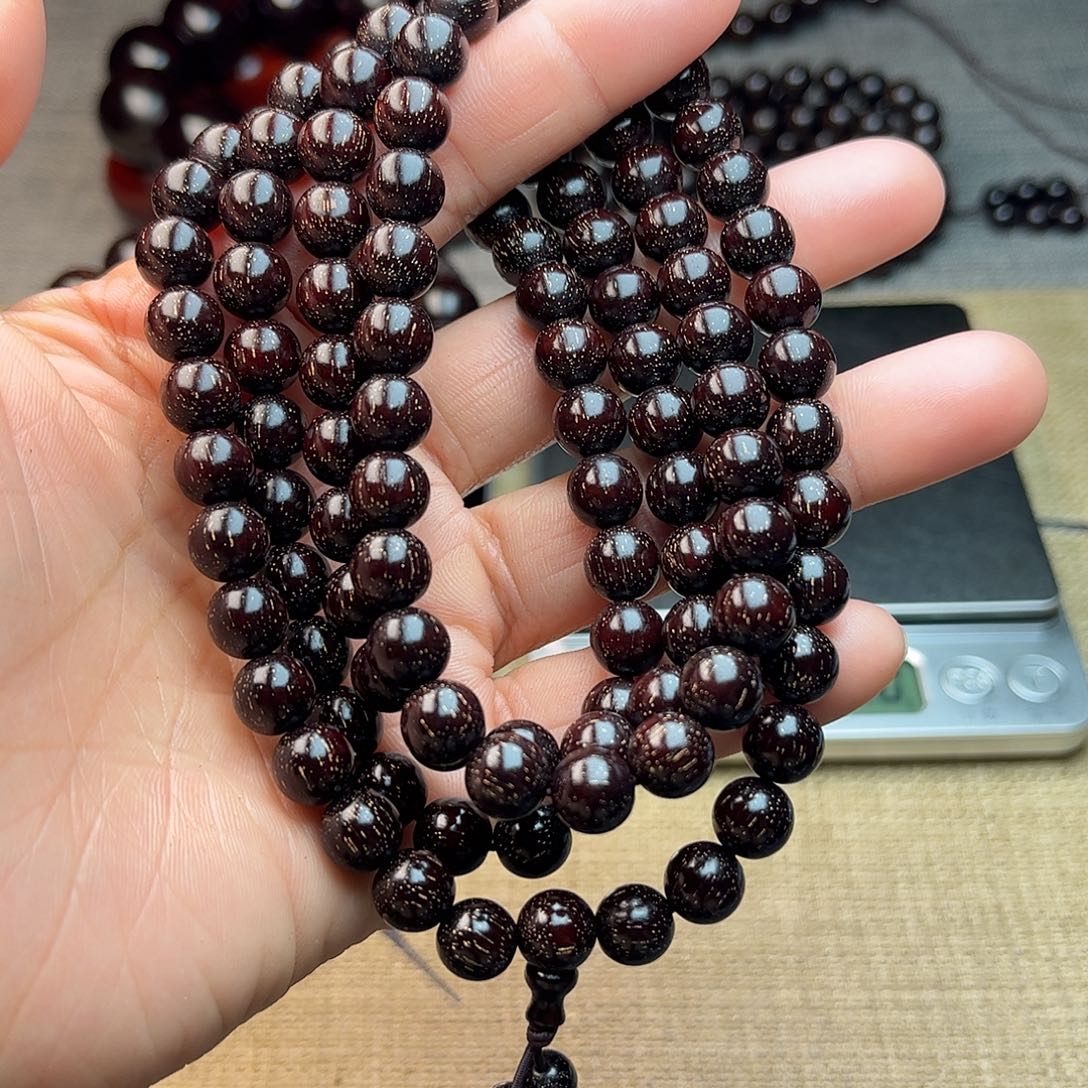 檀香紫檀（小叶紫檀）0.8 108颗 满星