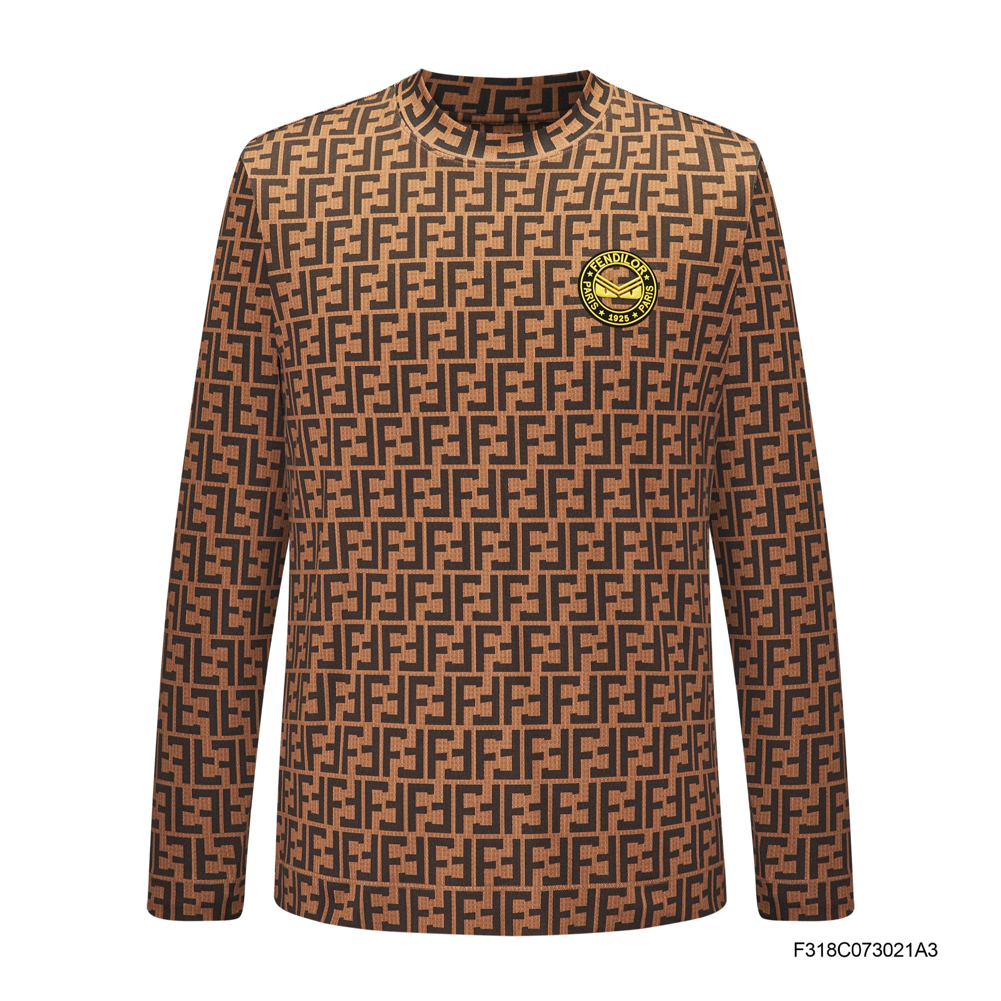 FENDILOR小怪兽2025年春秋款男士长袖T恤打底衫F318C073021A