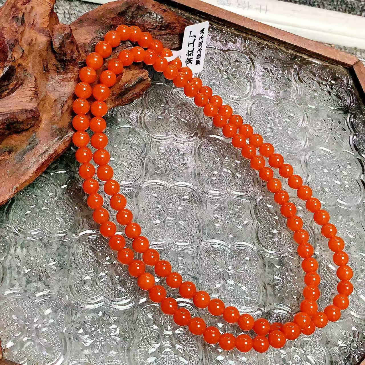 【鼎利源】南红保山滴水洞典藏级精美时尚多圈（多样式发其一）