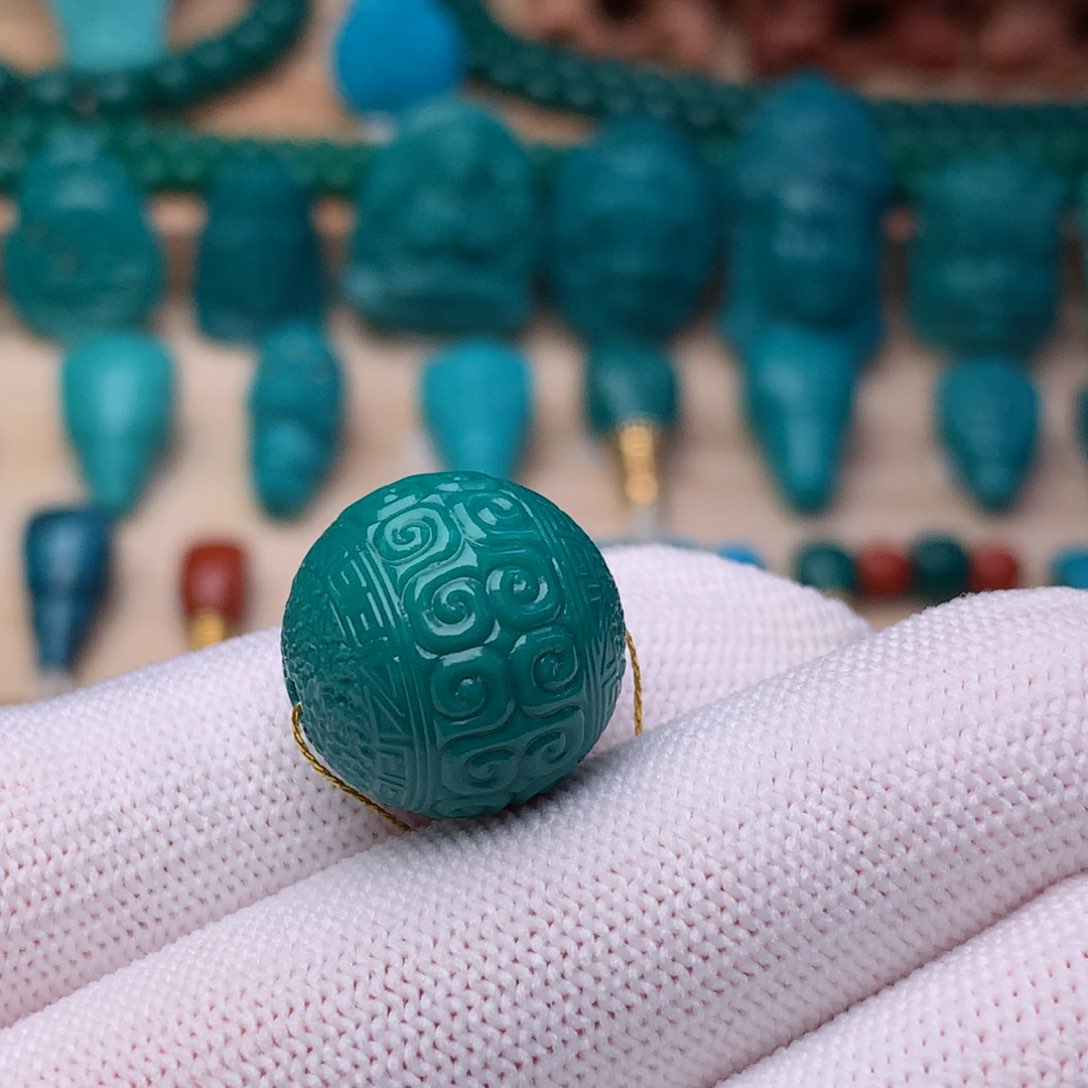 绿松石珠宝奇石未镶嵌16.5mm