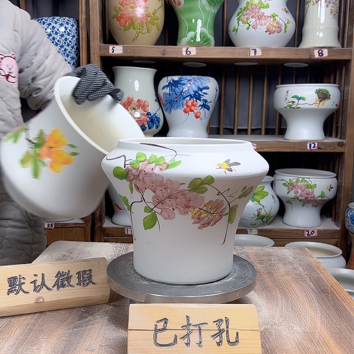 摆件高20口18.5紫藤款陶瓷陶瓷
