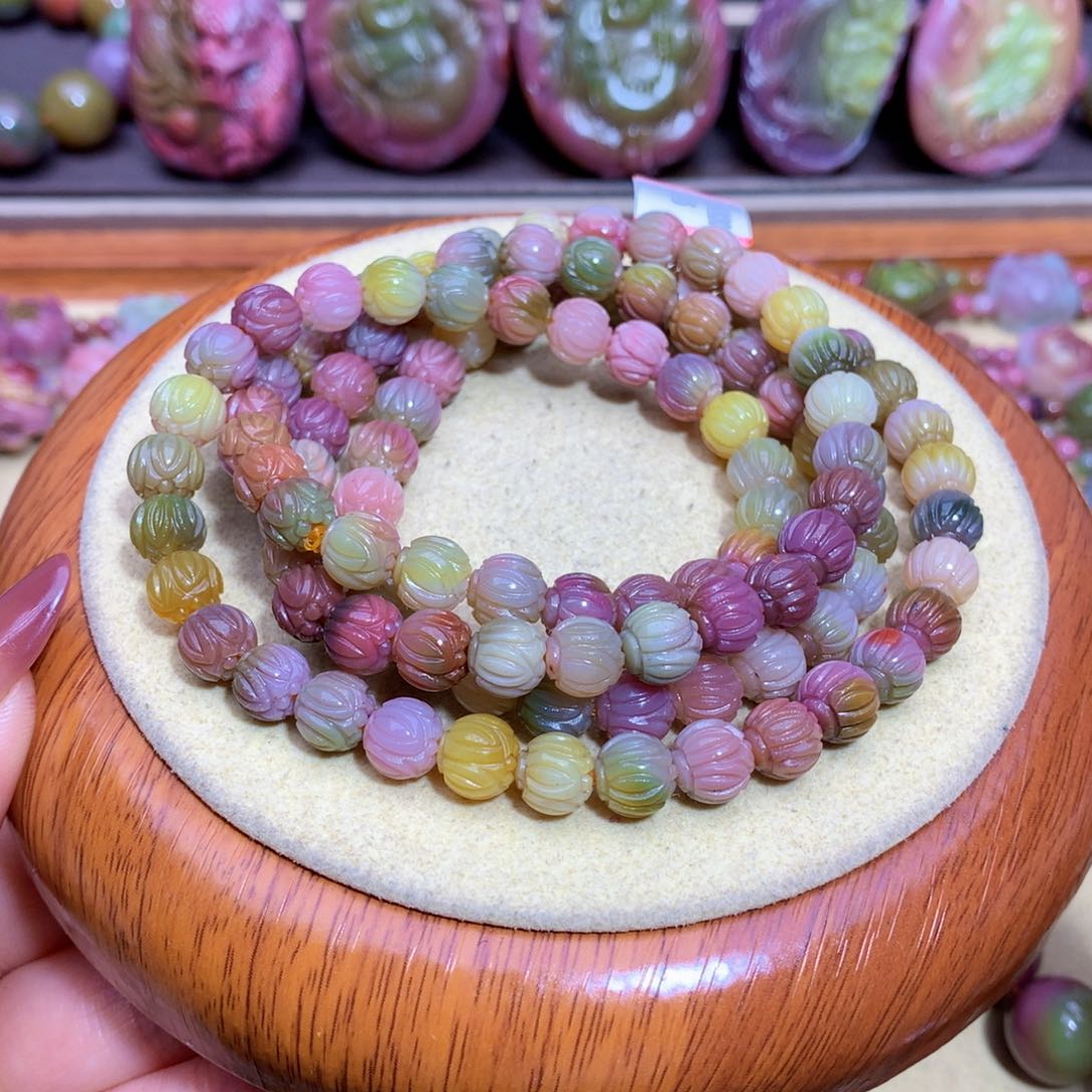 玛瑙手链未镶嵌盐源