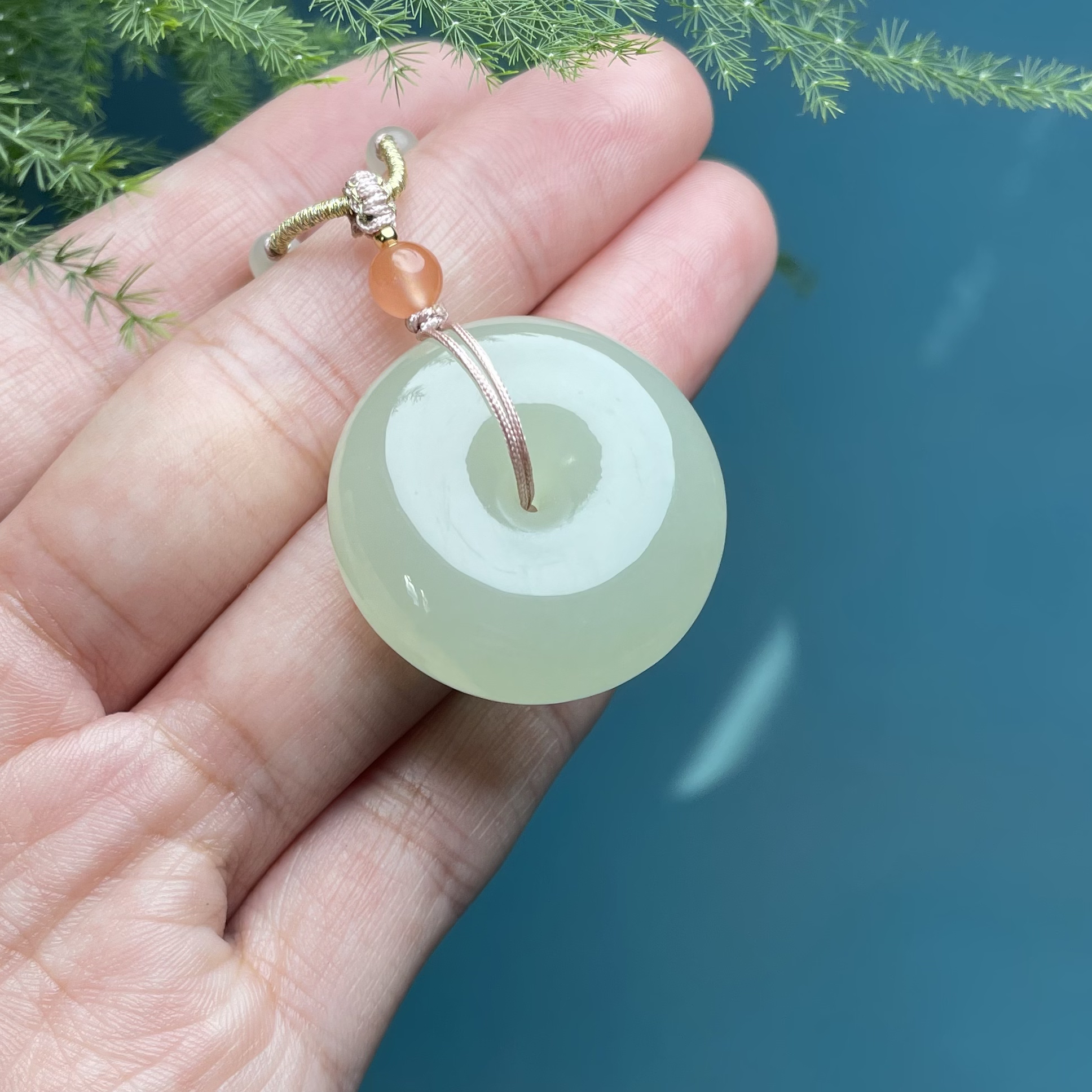 【清风徐来珠宝】天然和田玉青海料晴水白冰平安扣多样性发拍一发一