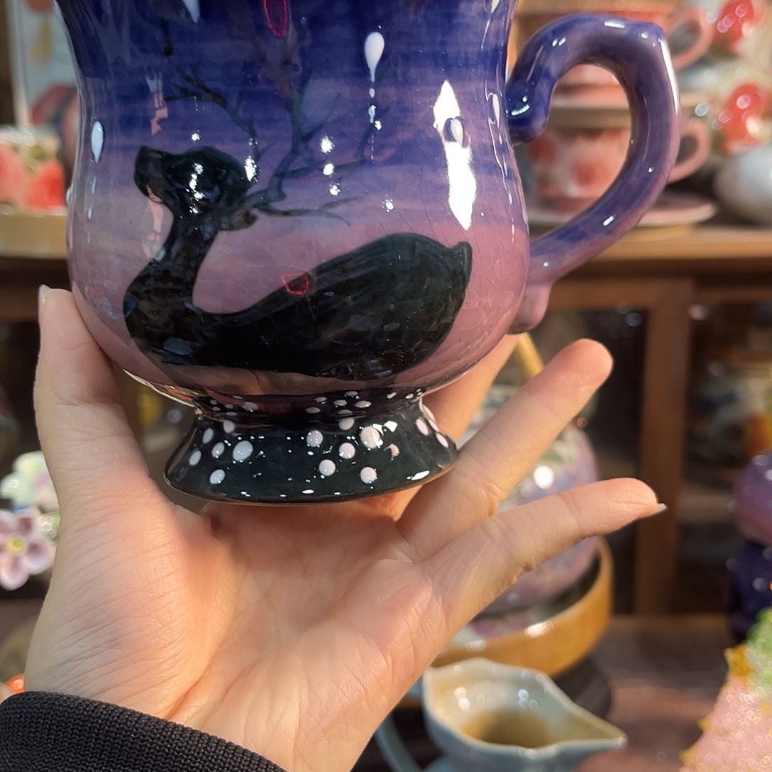 陶泥景德镇手工手绘高温釉下彩