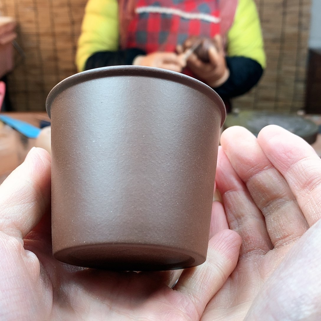 紫砂茶壶茶道周边 主人杯 紫泥 120cc