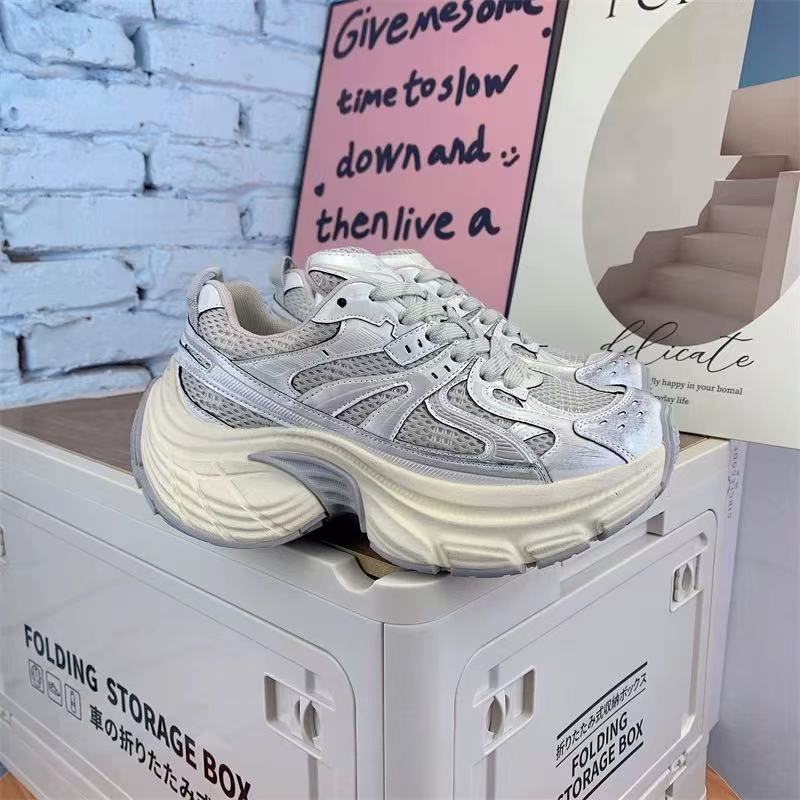 真皮厚底2025春季新款休闲百搭老爹鞋(371002)